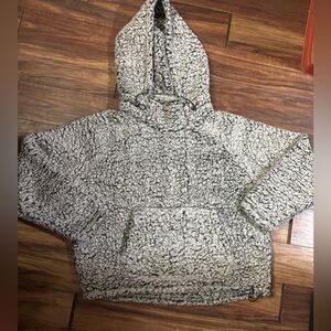 Pink Victoria secrets fleece faux fur panda large pouch hoody grey loungewear